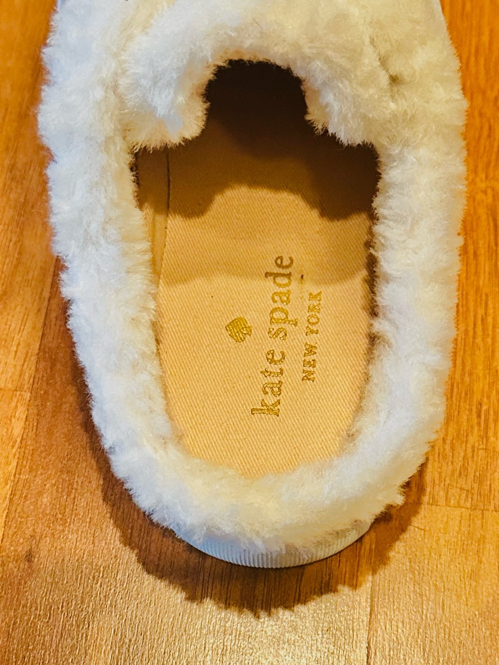 Kate Spade New York Faux Fur Lace Up Sneakers Ivory Size 7B - Picture 6 of 9